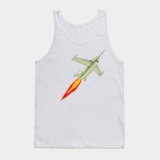 Vintage Fighter Jet Taking Off Retro Tank Top